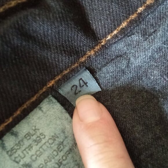 LONDON Solid Maddie Low Rise 12” Drainpipe Black Jeans NWT Size 24 - Picture 5 of 6